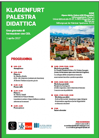 Locandina giornata di formazione Klagenfurt